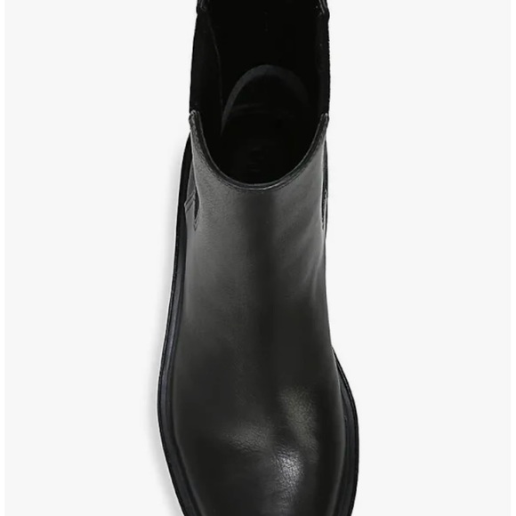 VINCE BRINTON WATER RESISTANT WOMEN’s LEATHER ROUND TOE CHELSEA BOOT- BLACK- 8.5 - Picture 6 of 16